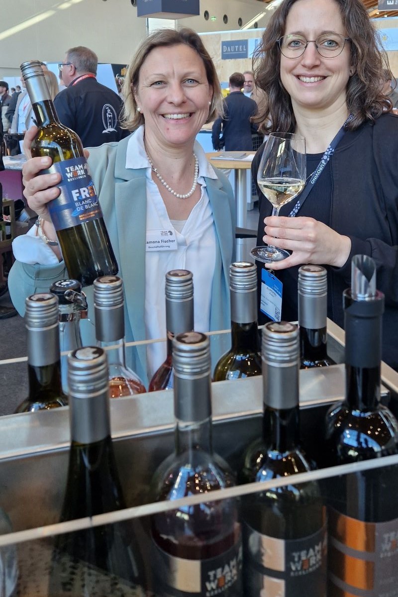 Eurovino 2026: Johanna Wies mit Ramona Fischer vom Teamwerk Esslingen